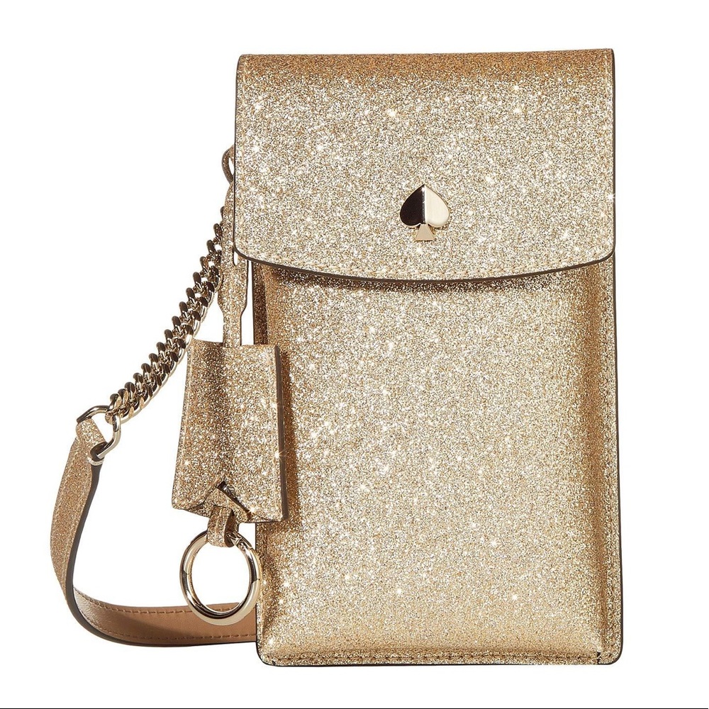 Kate Spade Glitter North South Flap Crossbody Bag